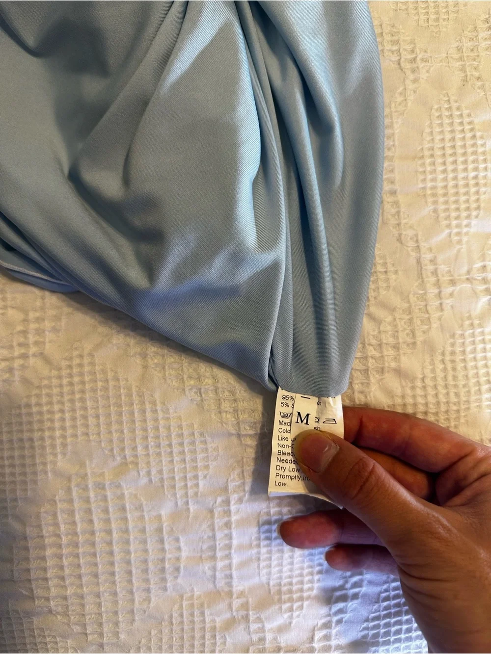 Amazon Light Blue Ruched Midi Skirt & Crop Top Set